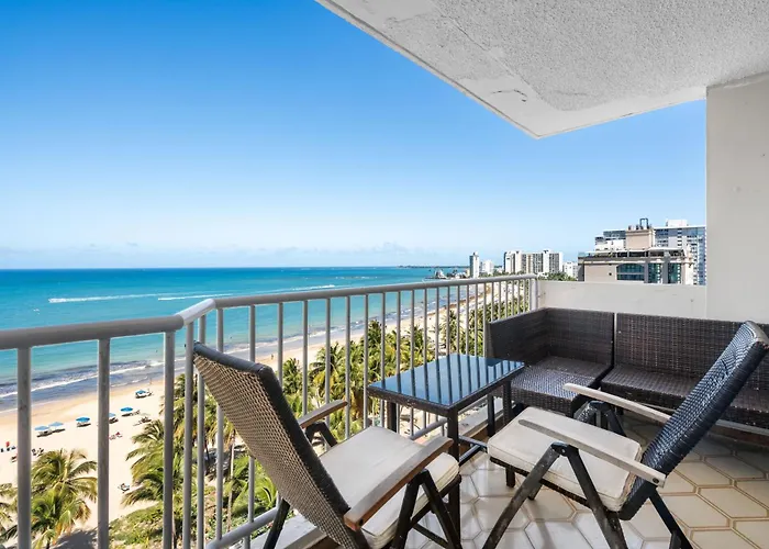 Beachfront Isla Verde Beach Balcony View Pool