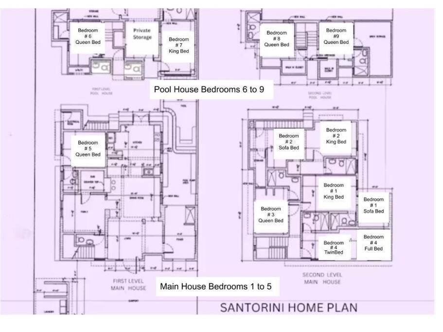 Santorini 9bd/9b+pool House @oceanpark Villa
