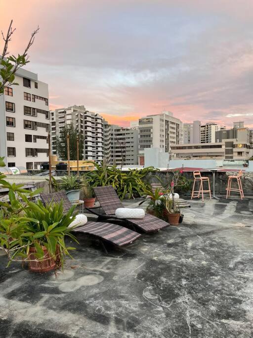 Fresh Tropical Colonial Style Walk-up- Rooftop Terrace- View San Juan
